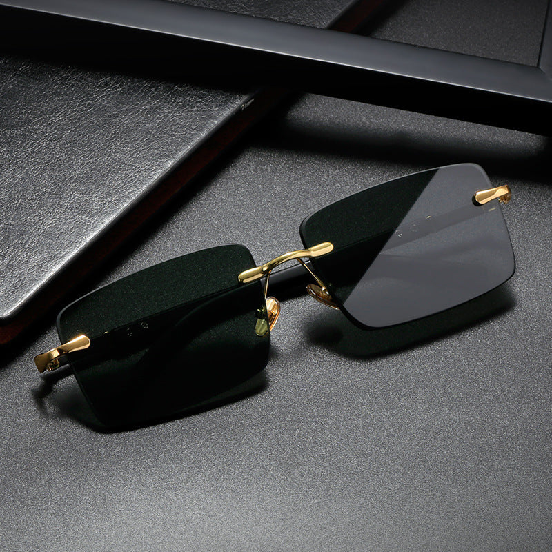 Rimless Crystal Sunglasses