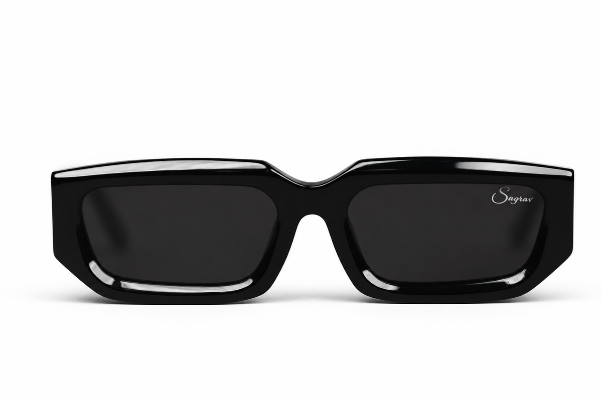 Black Out sunglasses — front view on white background