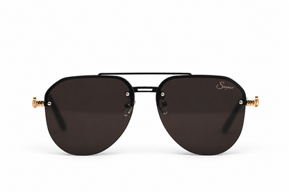 Classic Aviator sunglasses — front view on a white background