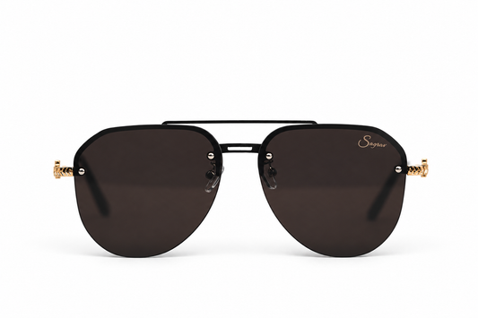 Classic Aviator sunglasses — front view on a white background
