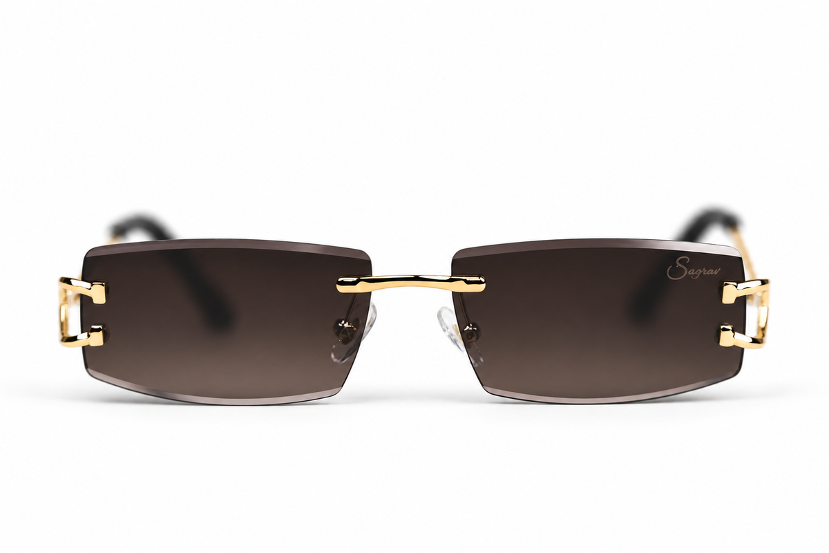 The Don Diamond Cut sunglasses — front view on white